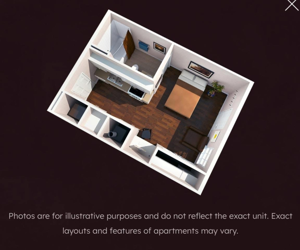 East Edge Studio with Balcony Sublease 